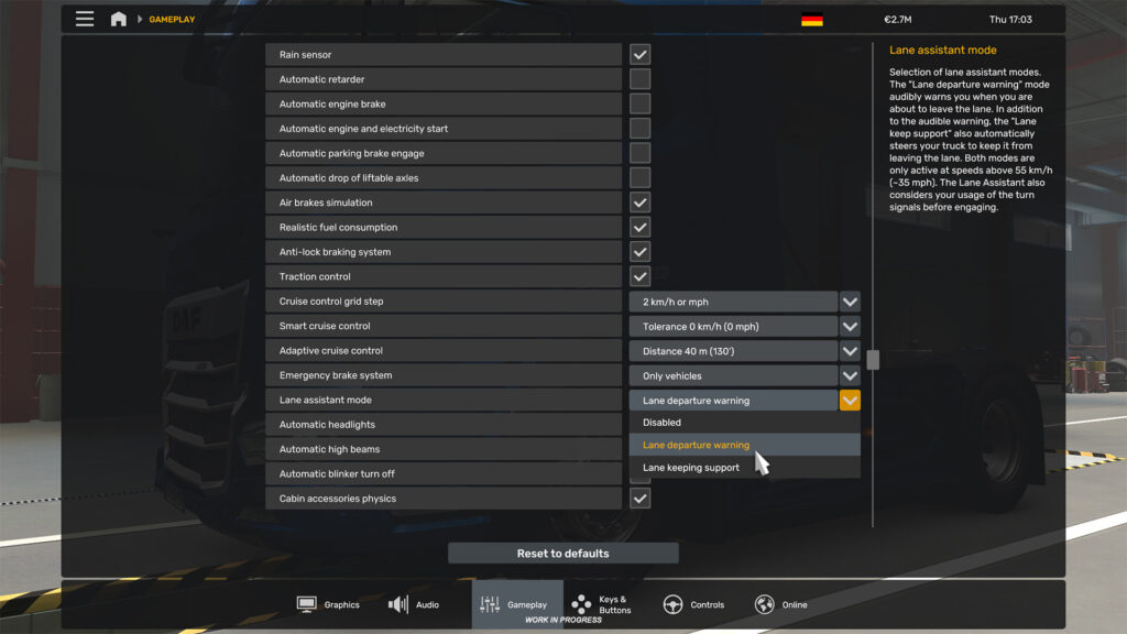 Euro Truck Simulator 2 - 1.50 Güncellemesi Deneysel Beta 16 Lane Assistant
