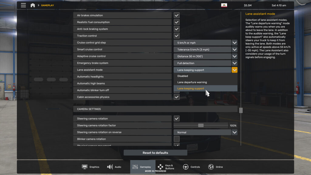 American Truck Simulator – 1.50 Güncellemesi 13 Lane Assistant
