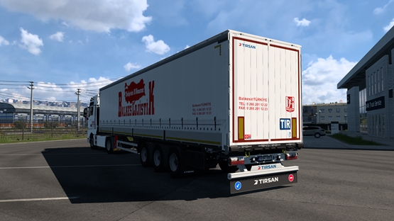 Balkes Lojistik Skinpack for Man TGX E6 SCSTirsan Curtain Trailer 2