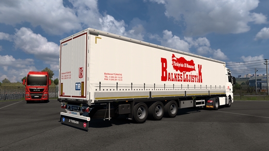 Balkes Lojistik Skinpack for Man TGX E6 SCSTirsan Curtain Trailer 3