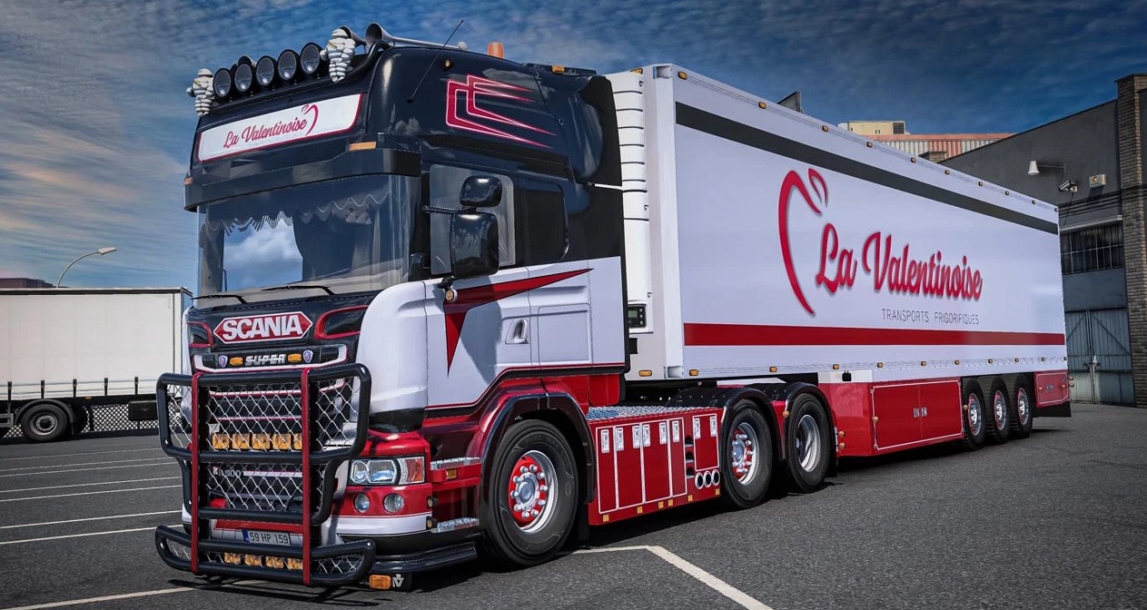 ETS2 Scania 6 Series R500 V8 & Trailer v1.58